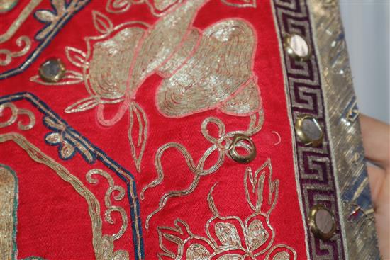 A 20th century Chinese embroidered hanging